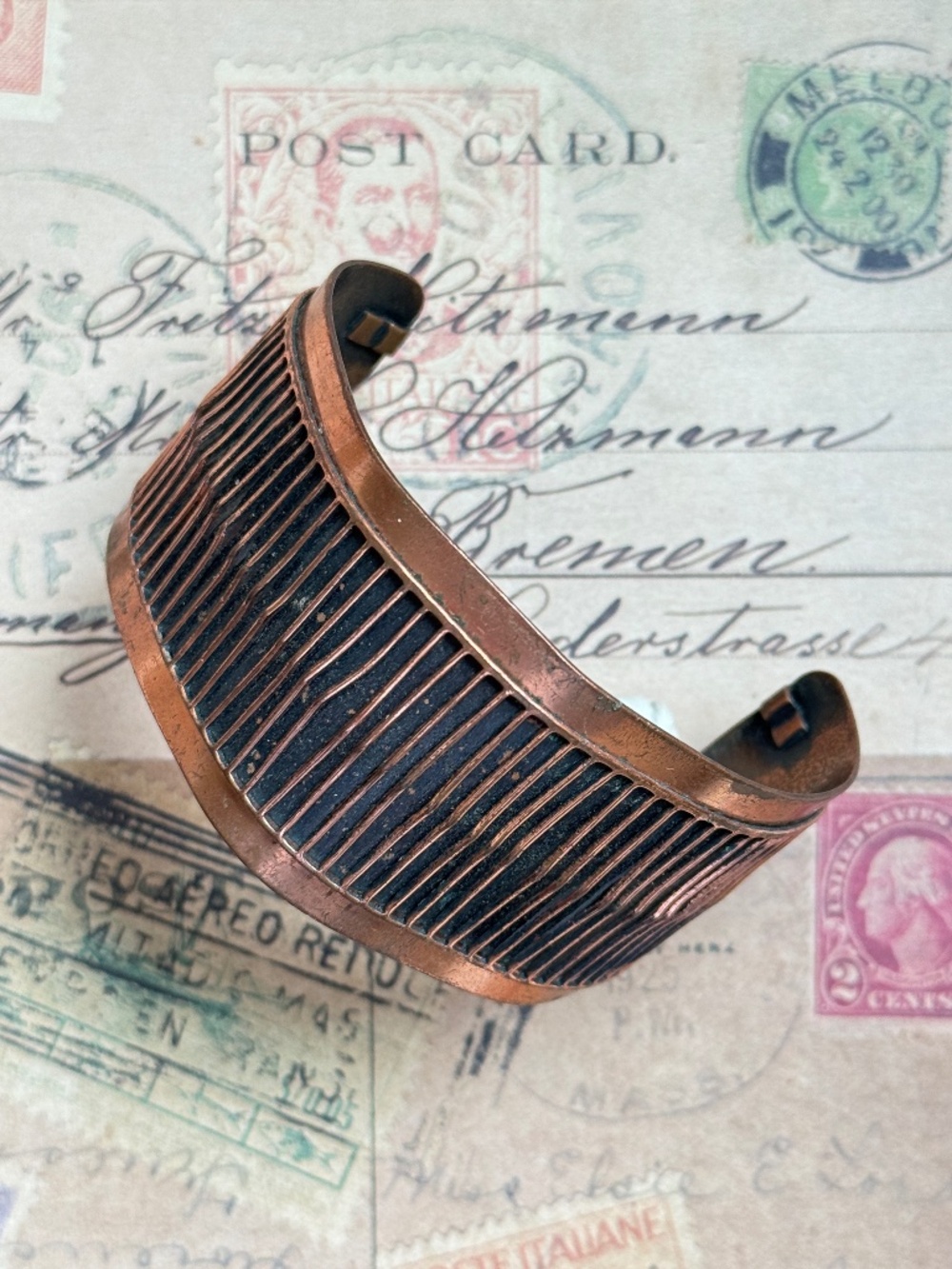 VINTAGE RENOIR Copper Open Cuff Bracelet MCM